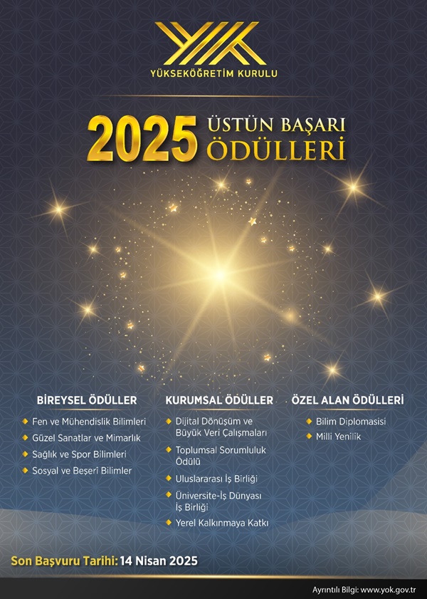 Applications Open for 2025 YÖK Excellence Awards